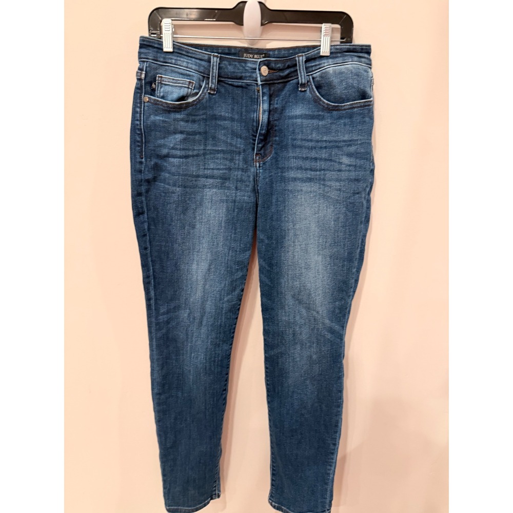 Judy Blue Slim Fit Jeans Dark Wash High Rise Denim Size 11/30 JB82428DK